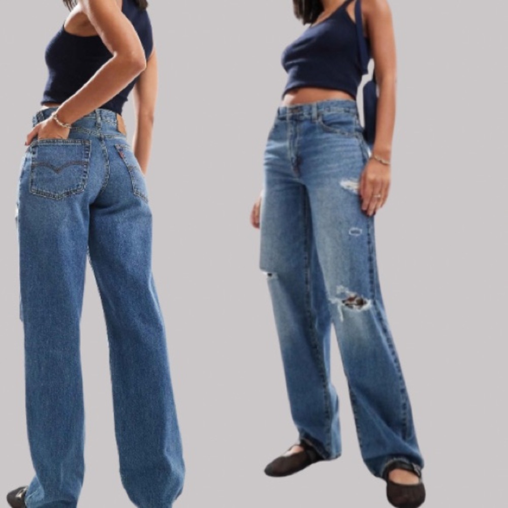 NWT Levi's Premium
BAGGY DAD WOMEN'S DISTRESSED JEANS
